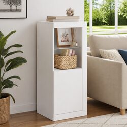 White Sideboard Cabinet with RGB LED Lighting