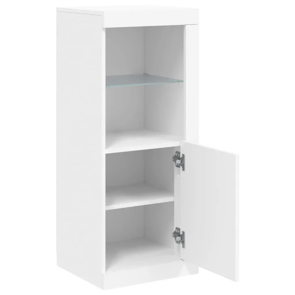 Sideboard White 41x37x100cm with RGB LED Lights Storage Buffet Display Organiser