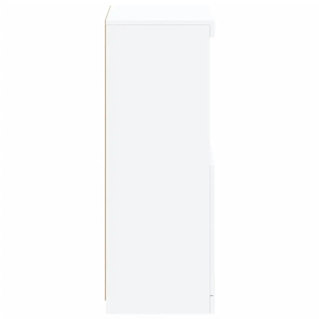 Sideboard White 41x37x100cm with RGB LED Lights Storage Buffet Display Organiser