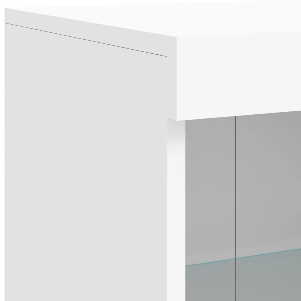 Sideboard White 81x37x100cm RGB LED Lights Storage Cabinet