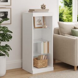 White Sideboard Storage Cabinet with LED Lights