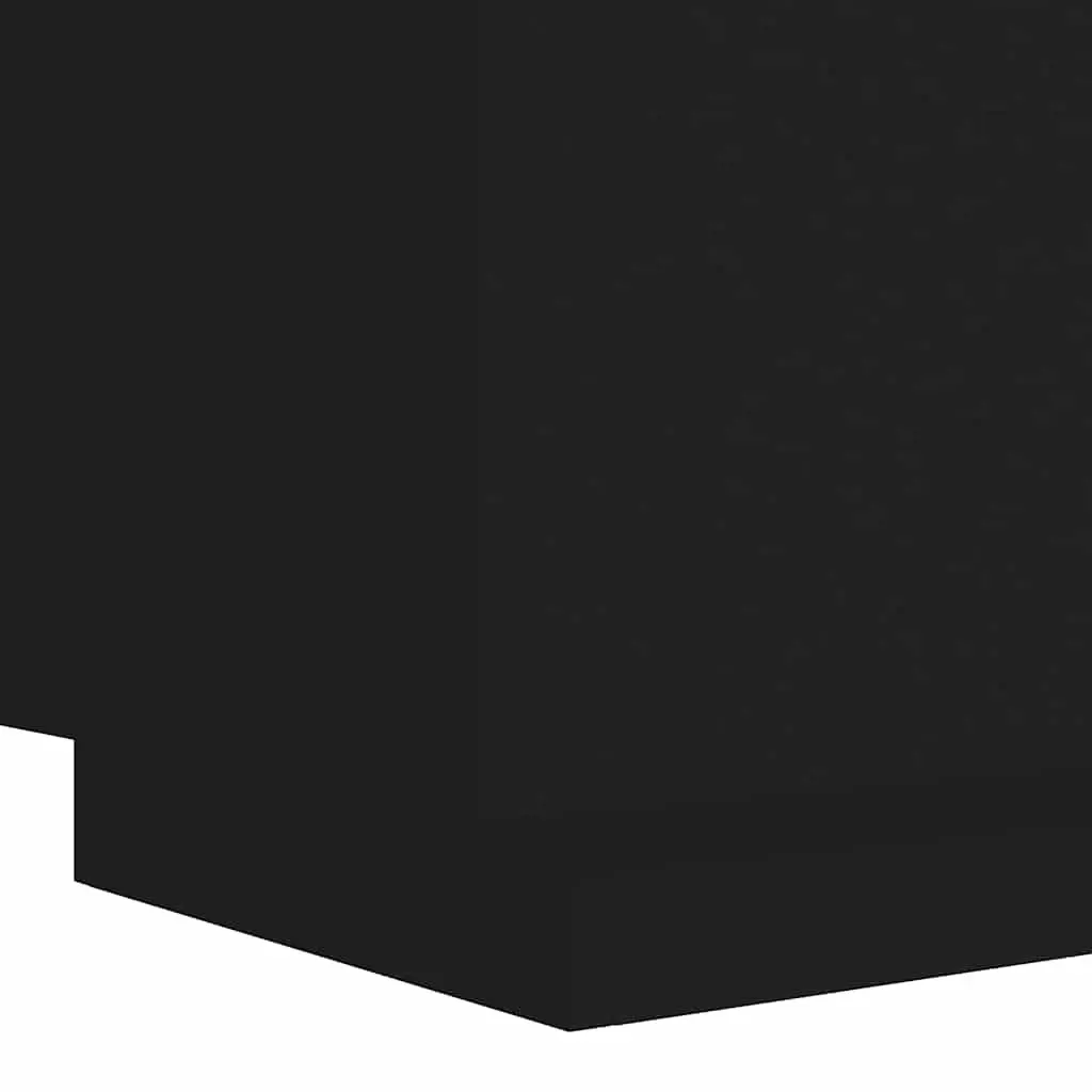 Bedside Cabinet Black 2 Pieces with RGB LED Lights and 2 Drawers