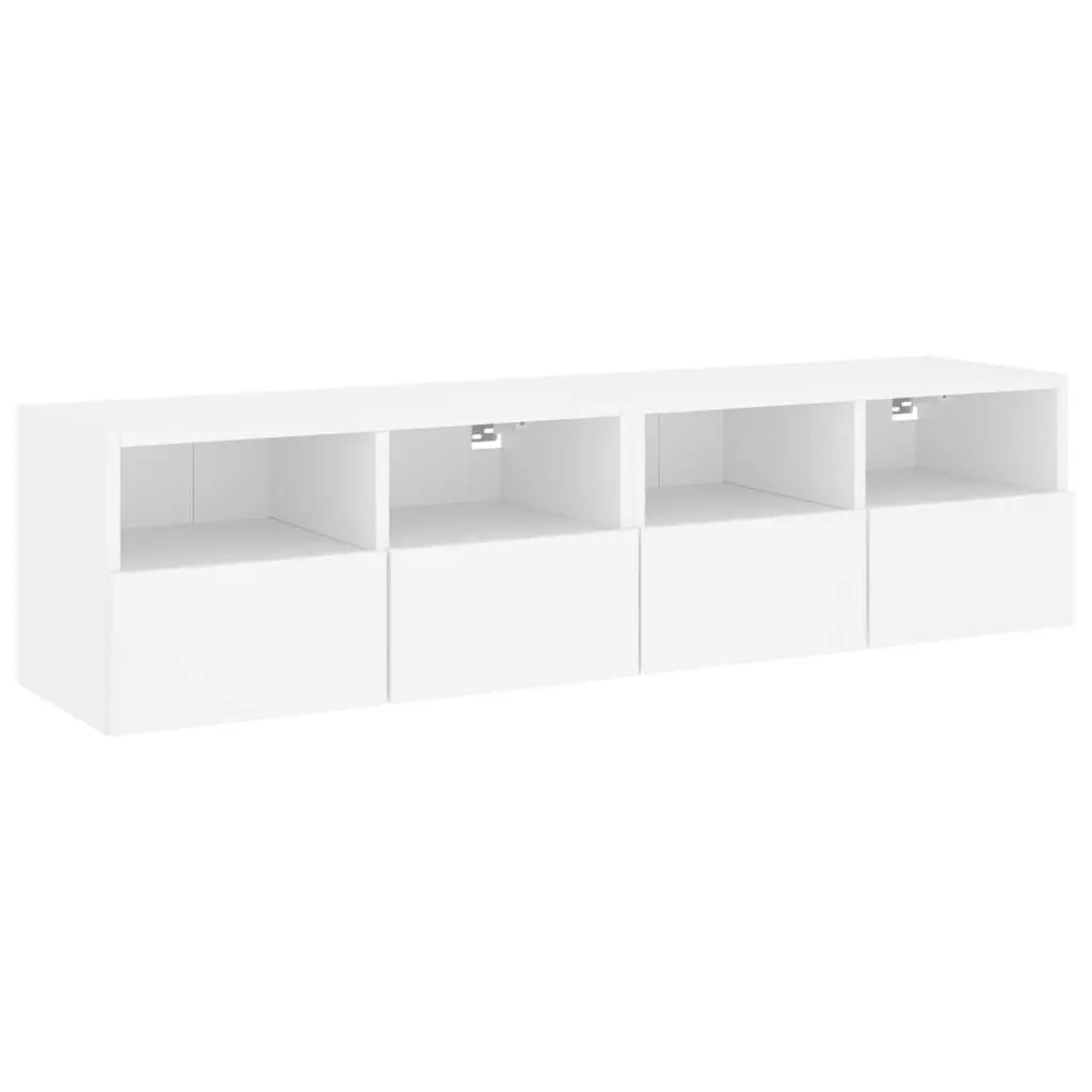 White Floating TV Wall Cabinet for Organization