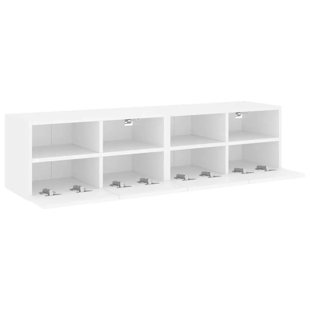 White Floating TV Wall Cabinet for Organization