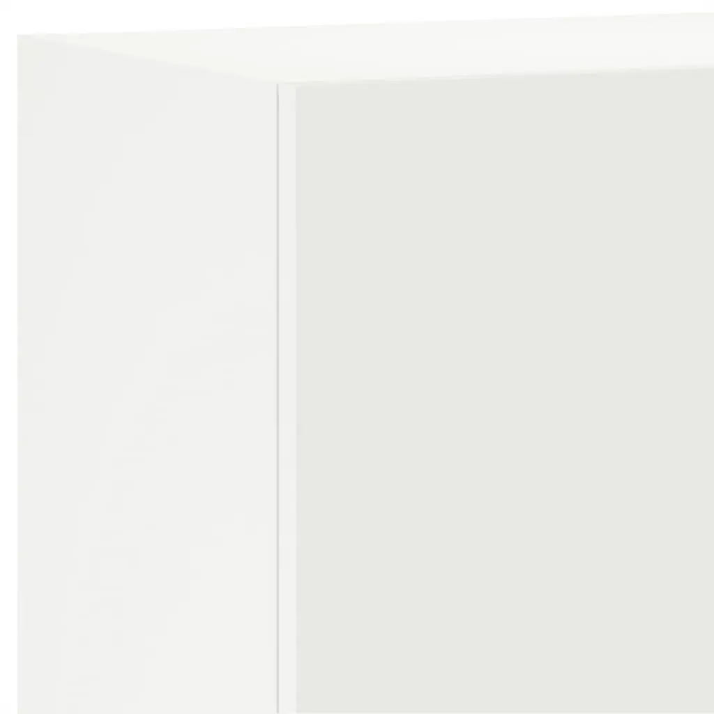 Floating White TV Cabinets 40.5x30x60cm 2 Piece Wall-Mounted Storage Units