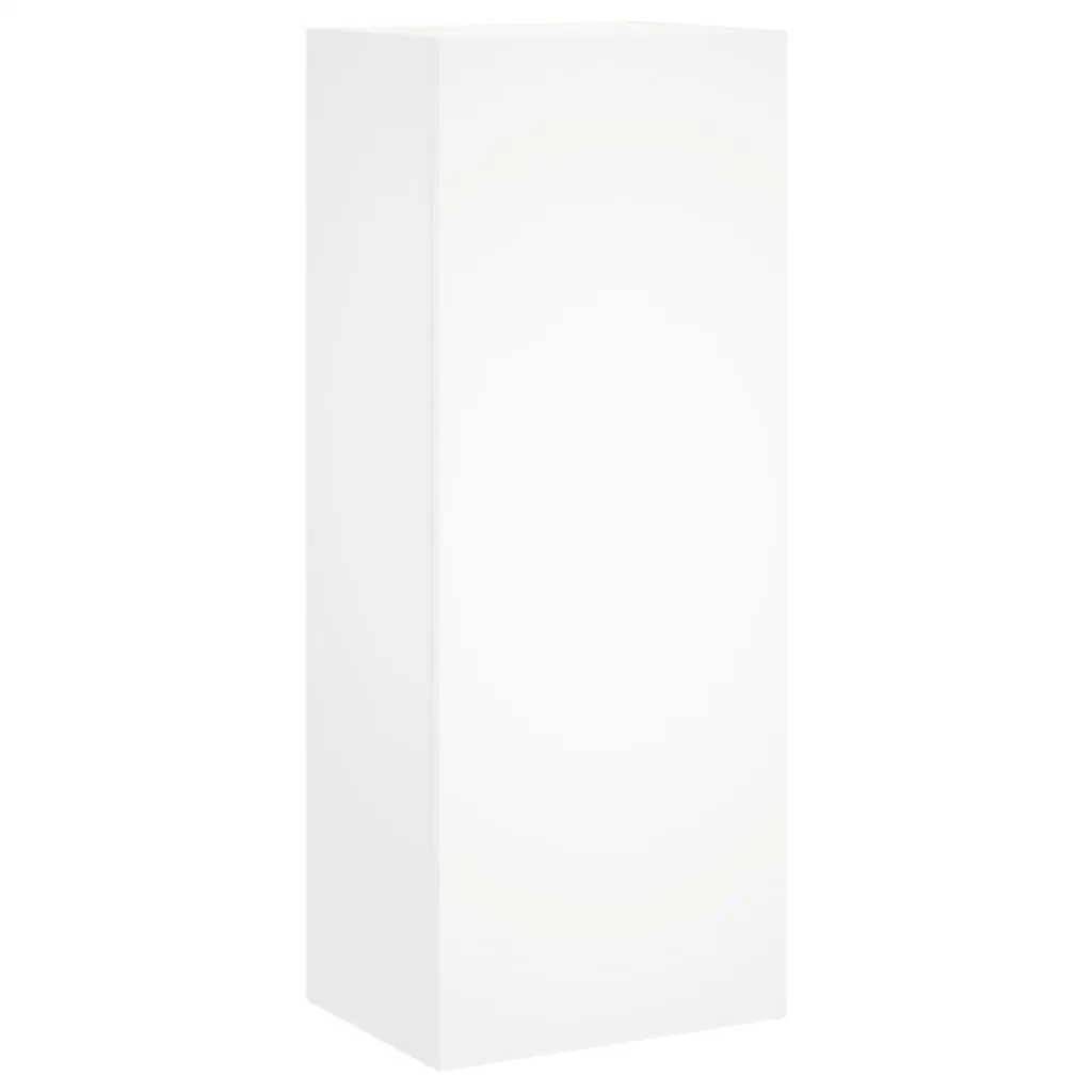 TV Wall Cabinet White Wall-Mounted Storage Organizer Engineered Wood 3 Storage Compartments