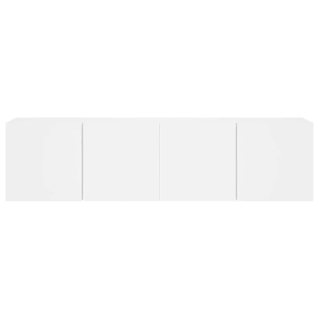 Wall-Mounted TV Cabinets 2 Pieces White Storage Units 80x30x41cm Media Display
