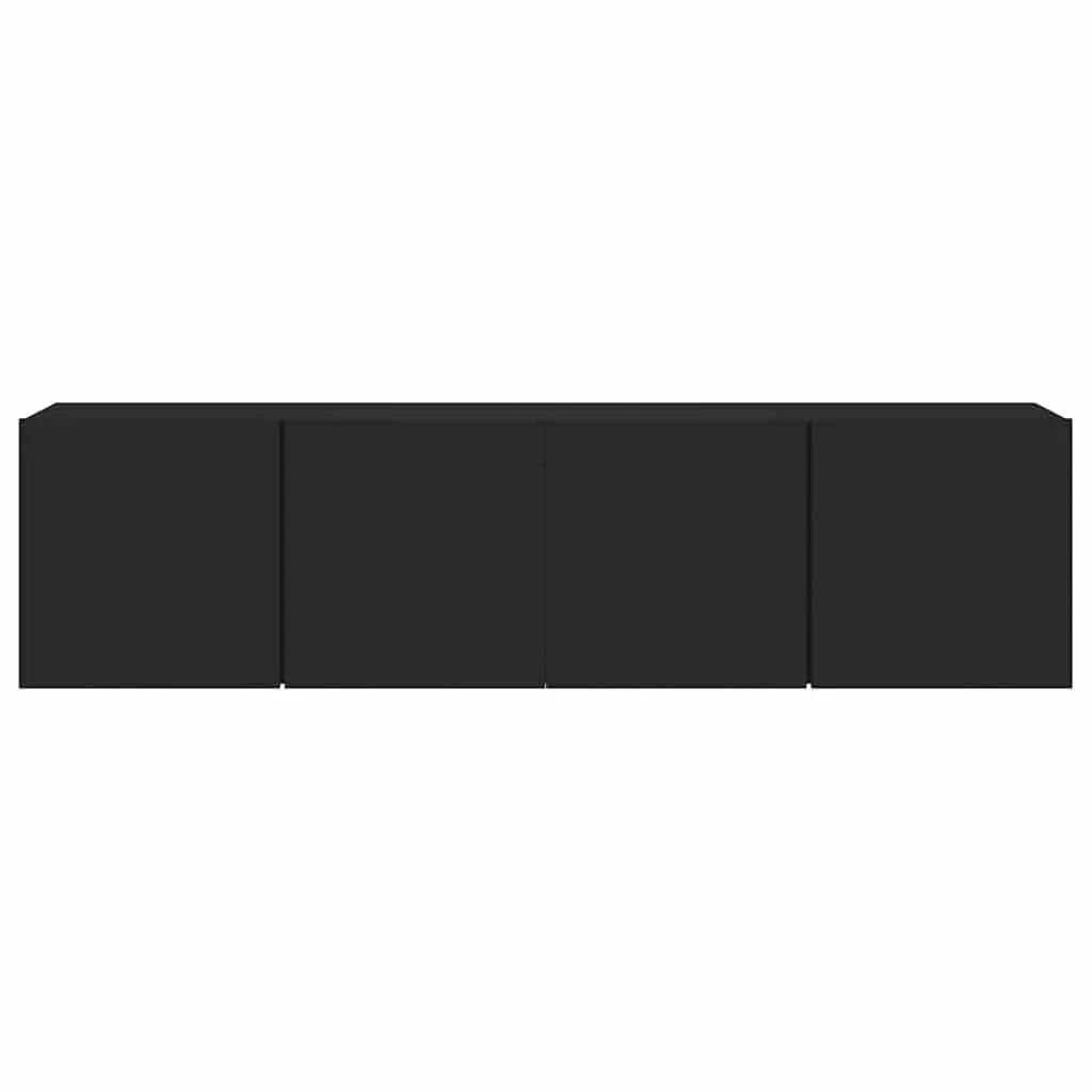 Wall-Mounted Black TV Cabinets