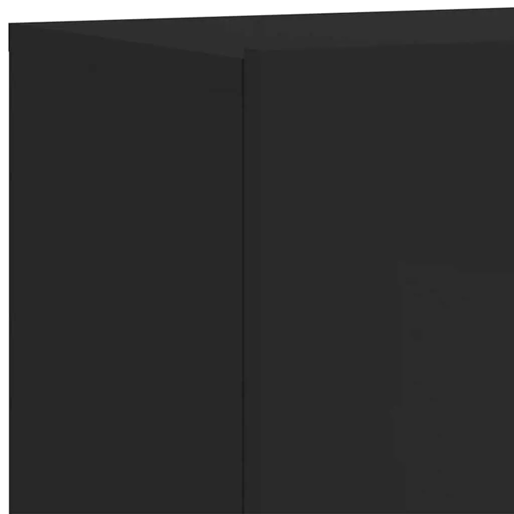 Wall-Mounted Black TV Cabinets