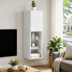 Concise and Contemporary TV Cabinet with RGB Lights