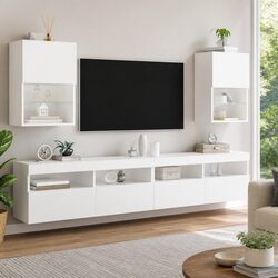 Concise and Modern Wall-Mounted TV Cabinet