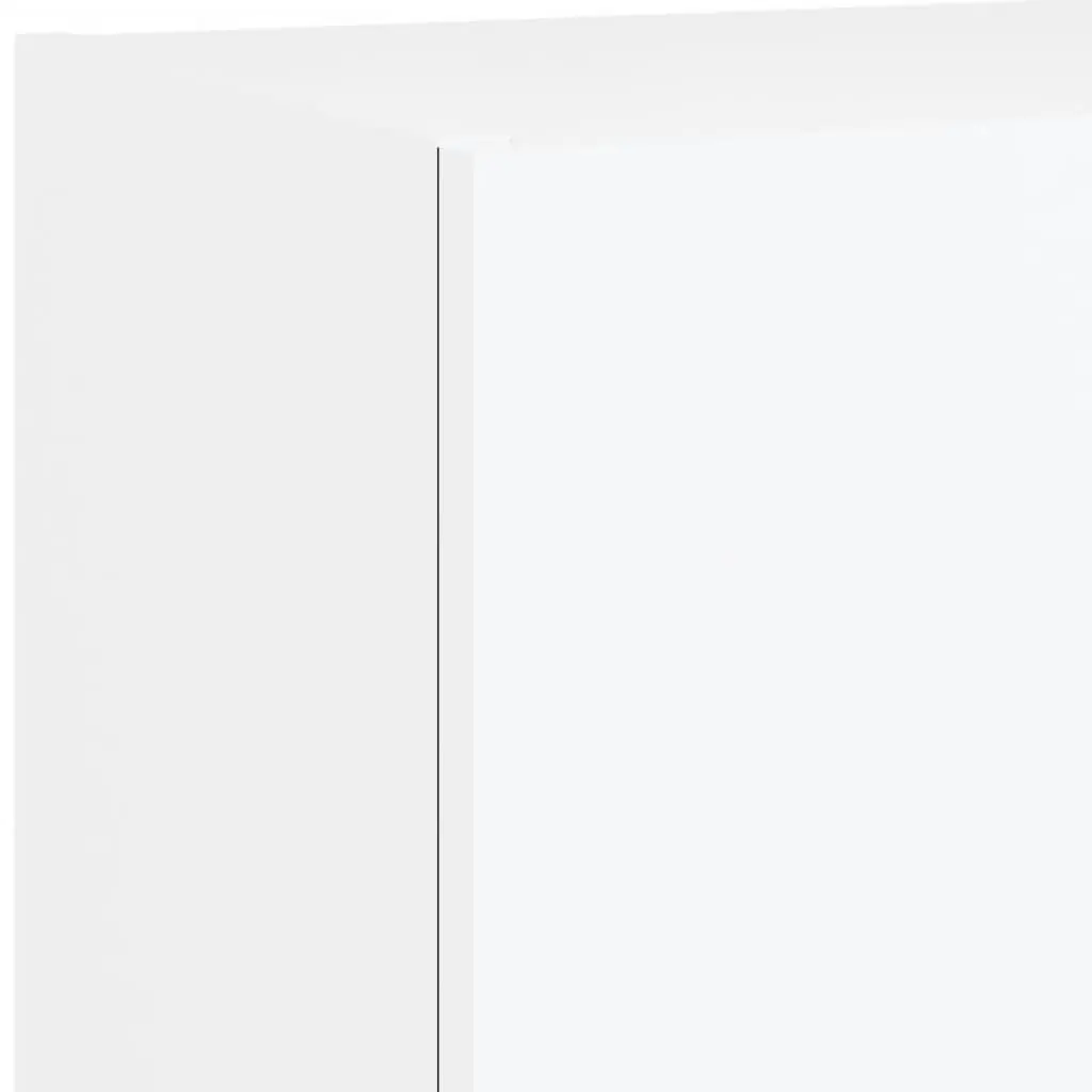 TV Cabinet with RGB LED Lights Wall-Mounted Media Storage Unit White