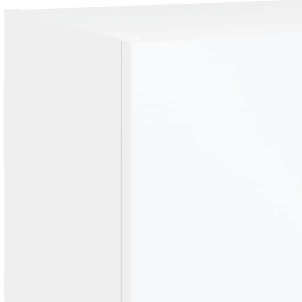 TV Cabinets White 40.5x30x90cm Wall-Mounted with RGB LED Lights Set of 2