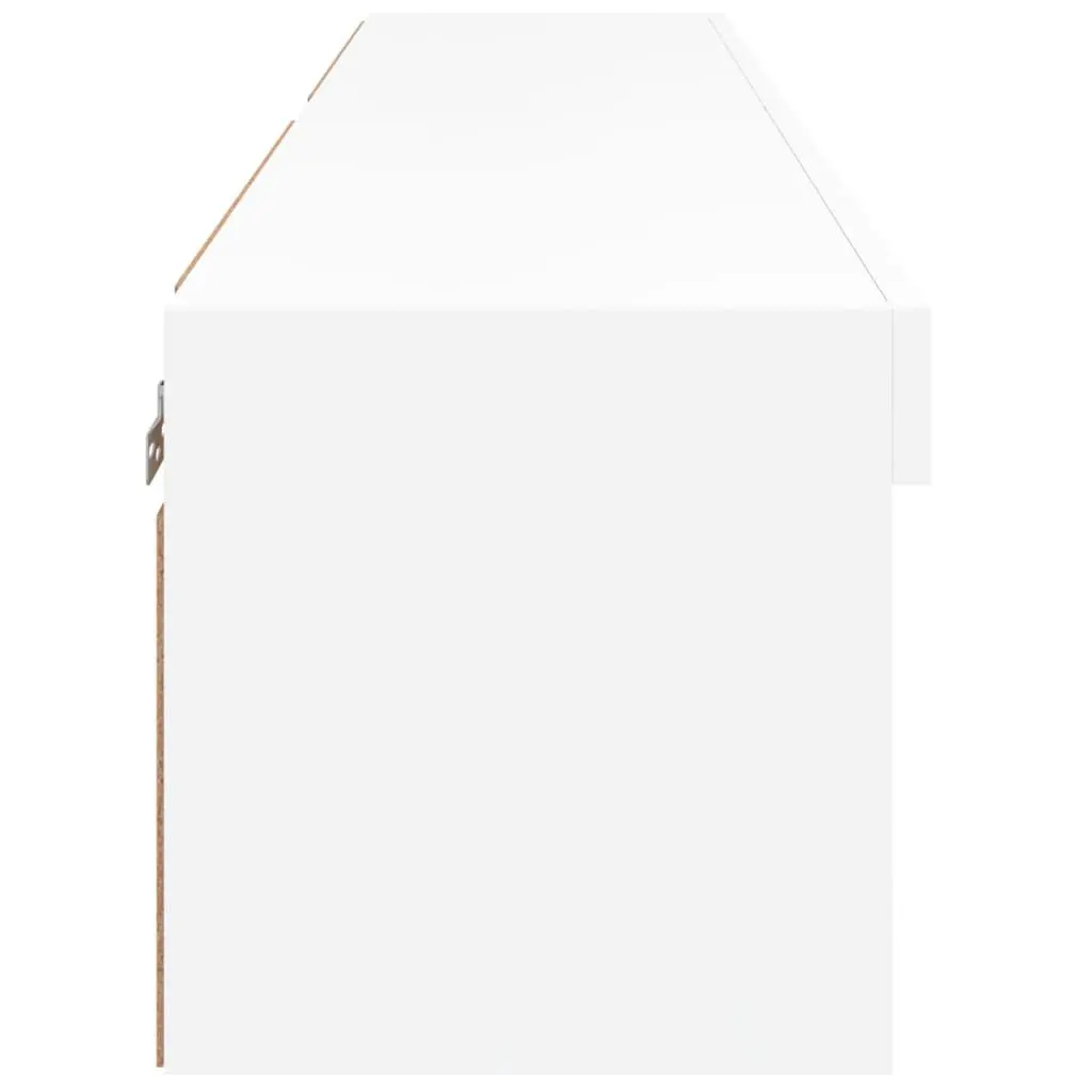 TV Cabinets with RGB LED Lights Wall-Mounted Storage Units White 60x30x30cm Set