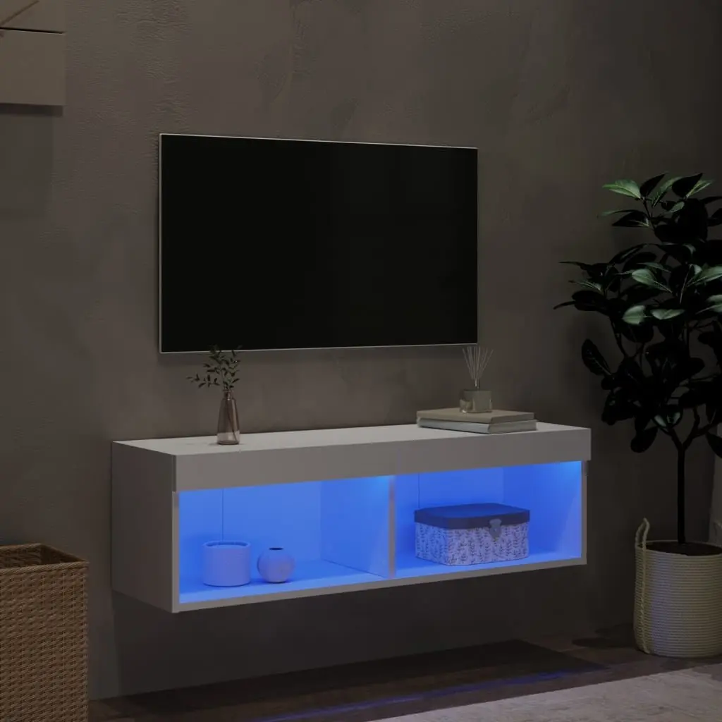 Wall-Mounted TV Cabinet with RGB Lights