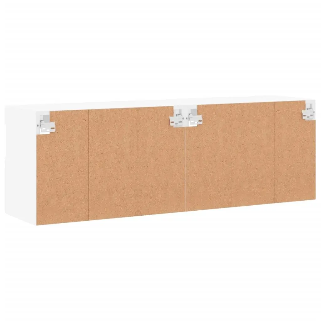 White TV Wall Cabinet with LED Options