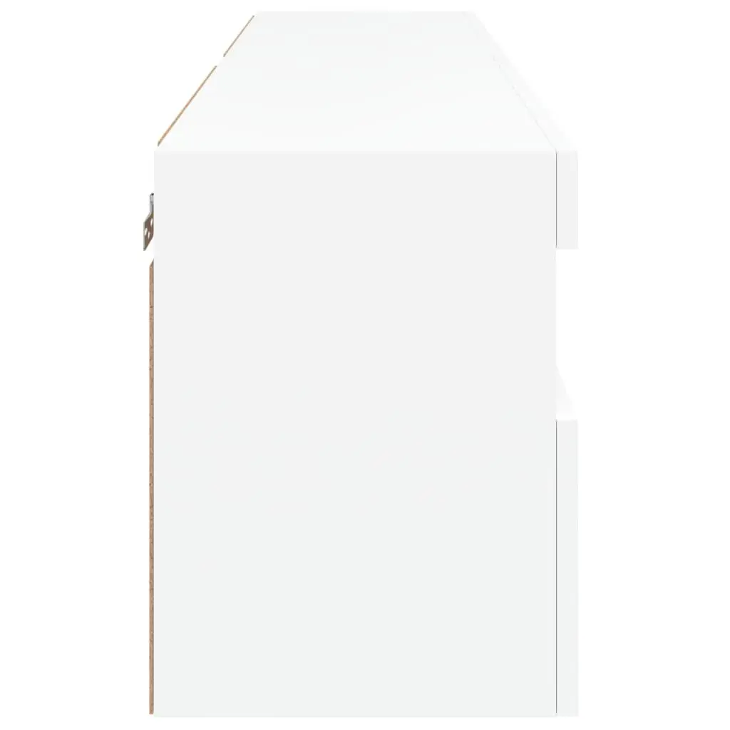 White TV Wall Cabinet with LED Options