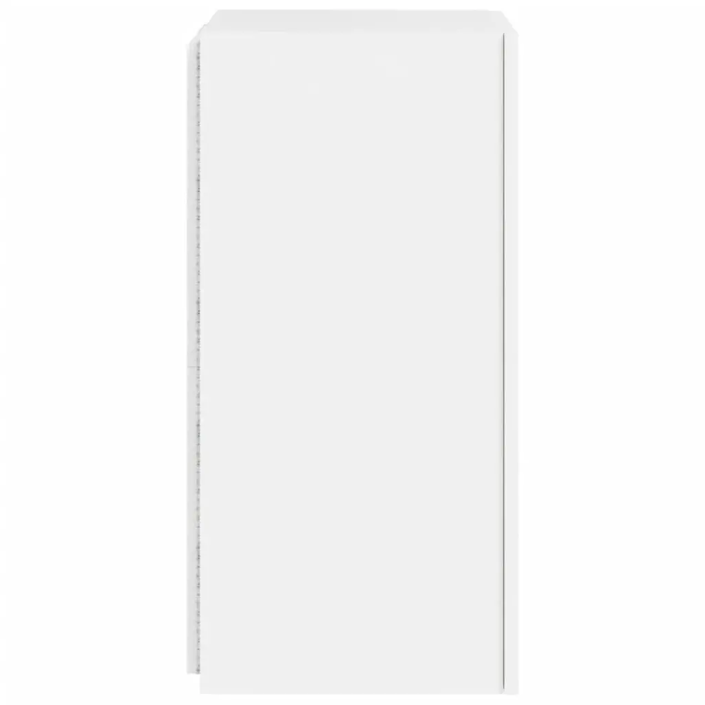 TV Wall Cabinet White 30.5x35x70cm Wall-mounted Floating Storage Unit with RGB LED Lights