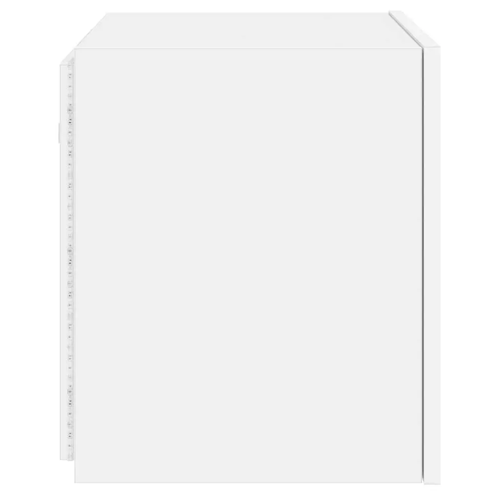 White Floating TV Cabinets with Customizable LED