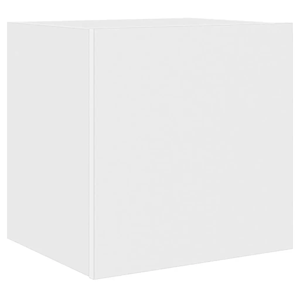 White Floating TV Cabinets with Customizable LED