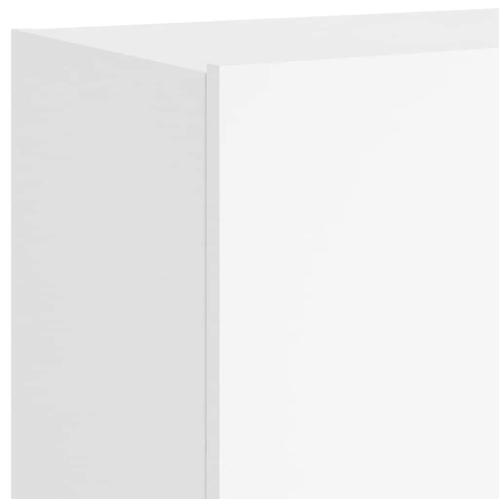 TV Wall Cabinet White LED Lights Storage Unit Floating Media Console Shelf