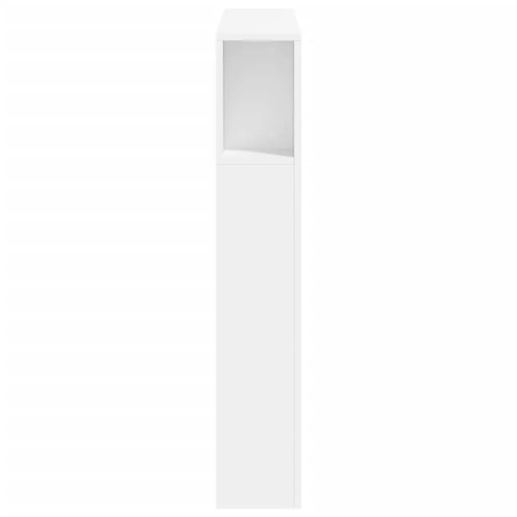 LED Headboard White 100cm Modern Bedroom Engineered Wood RGB Lights Wall Mount