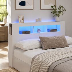 Confidently Designed LED Headboard 160cm in White
