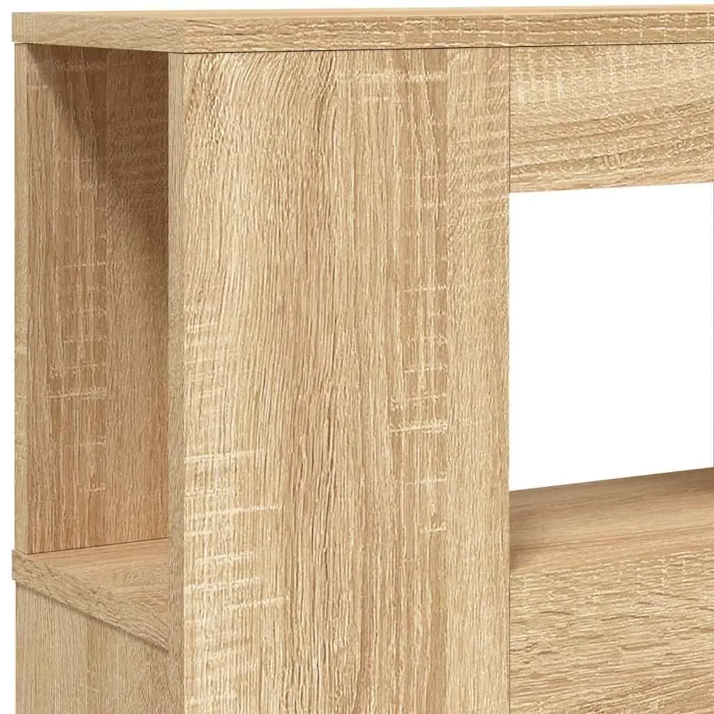 LED Headboard Brown 220cm Engineered Wood RGB Lights Storage Display