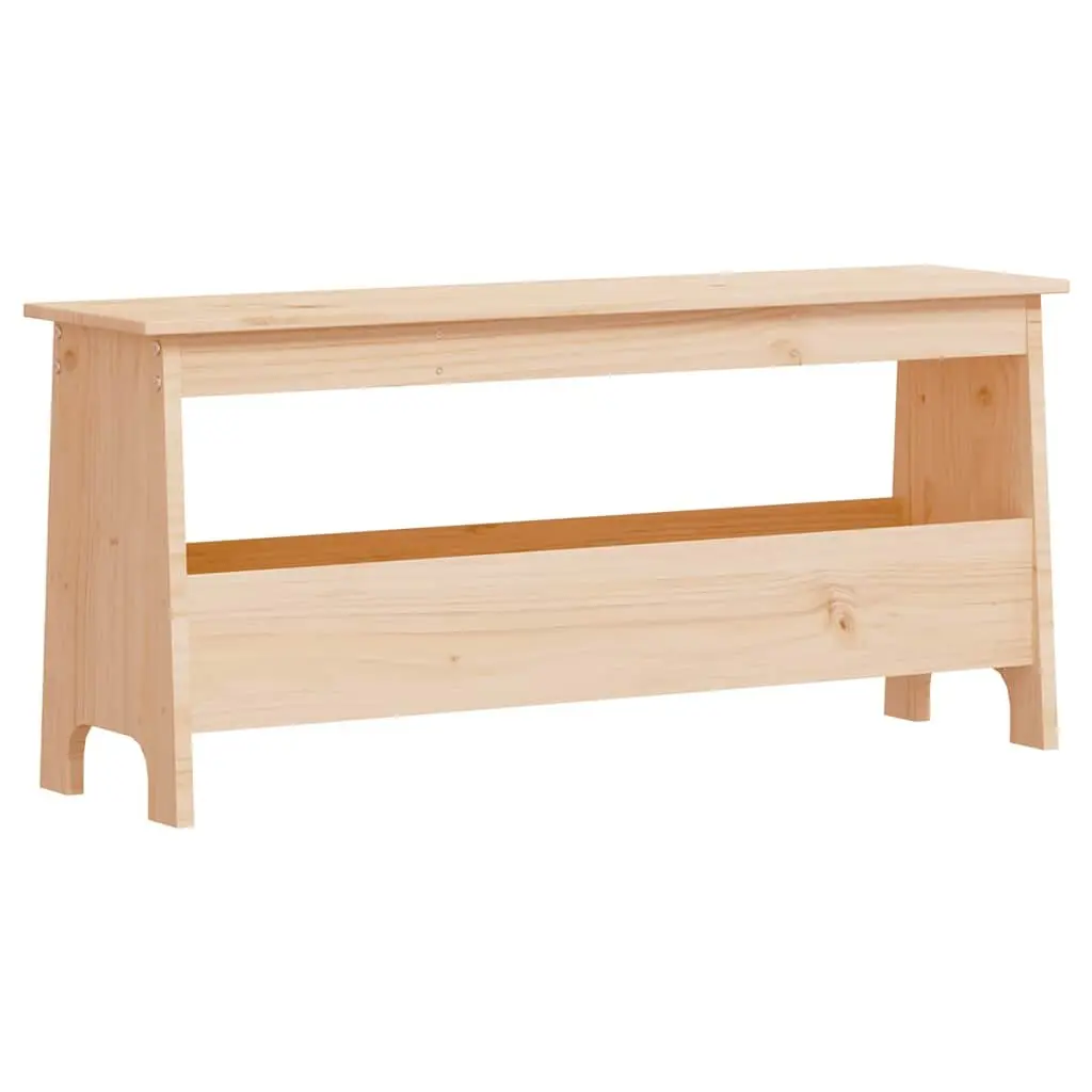 Hall Bench Brown 100x28x45cm Solid Wood Storage Entryway Furniture