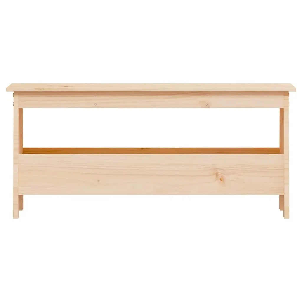 Hall Bench Brown 100x28x45cm Solid Wood Storage Entryway Furniture