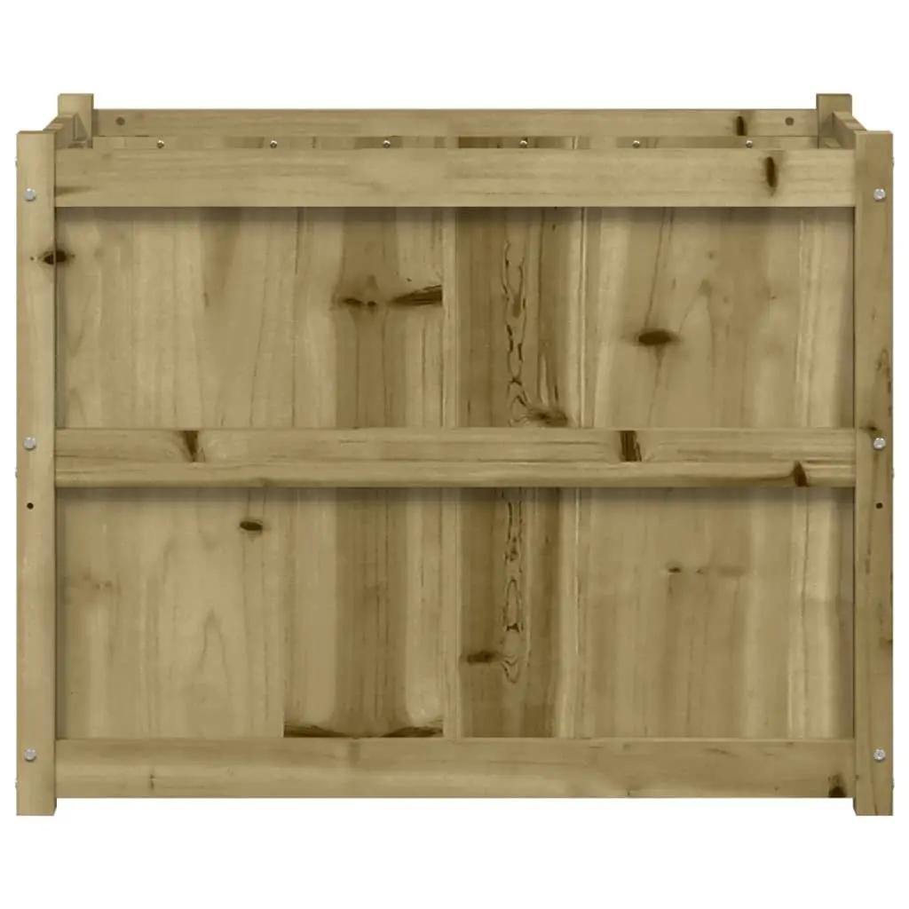 Garden Planter Box Brown 90x50x70cm Impregnated Pine Wood Outdoor Patio Flower