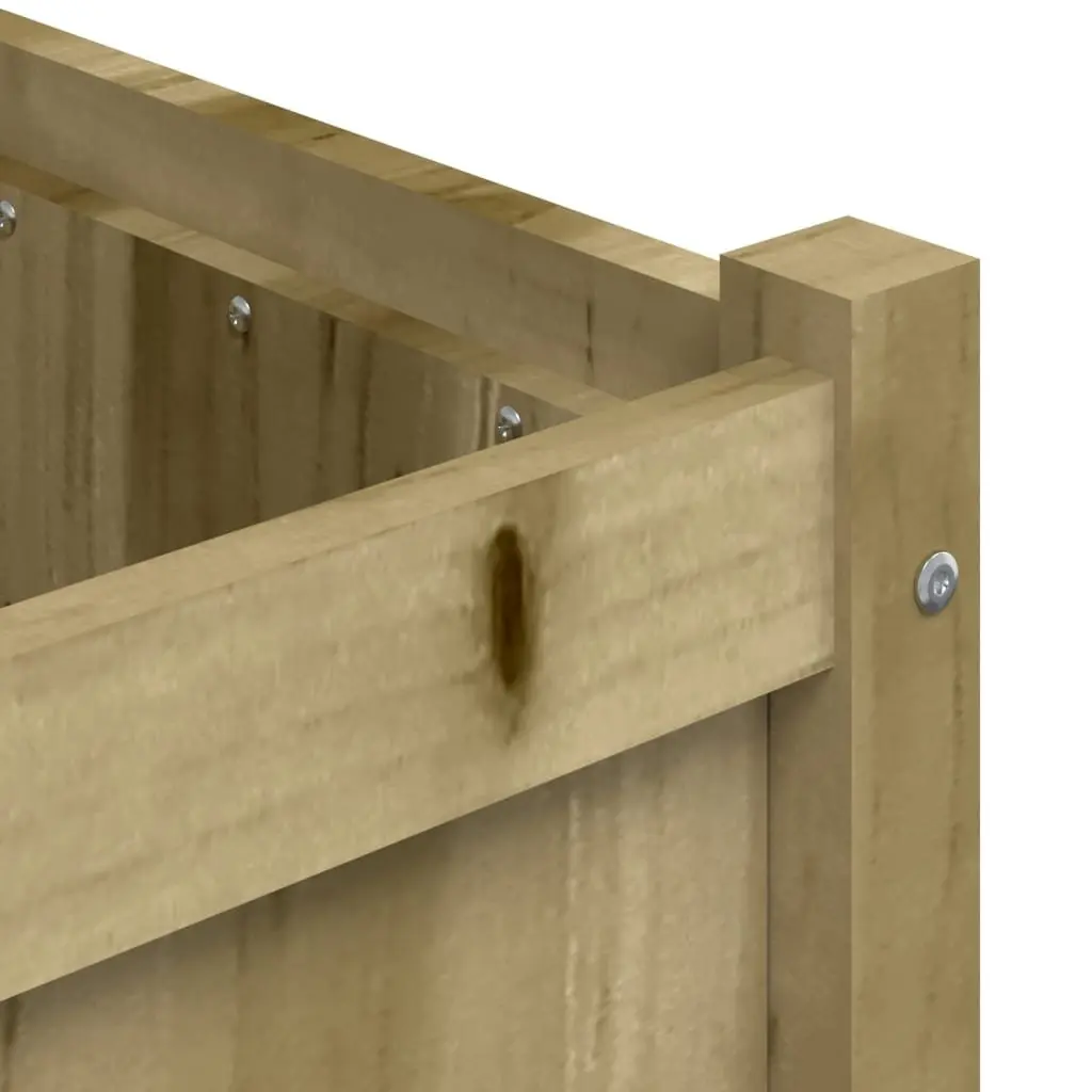 Garden Planter Box Brown 90x50x70cm Impregnated Pine Wood Outdoor Patio Flower
