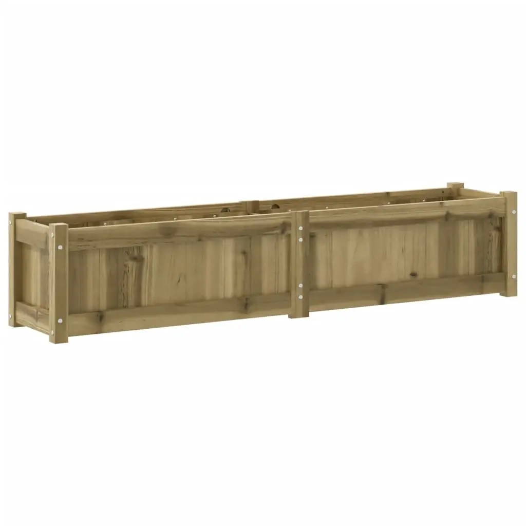 Garden Planter Box Brown 150x31x31 cm Impregnated Pine Wood Raised Bed Outdoor