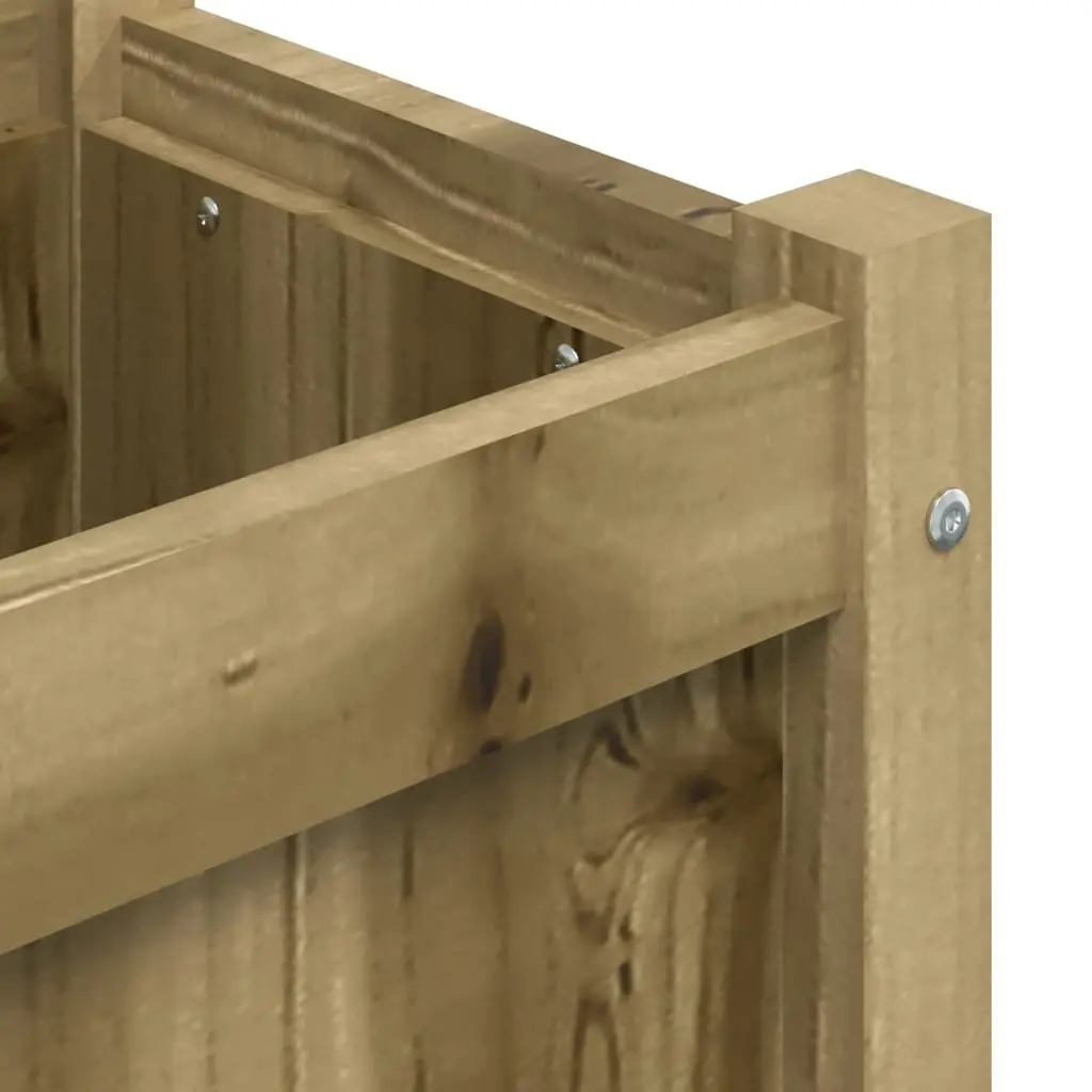 Garden Planter Box Brown 150x31x31 cm Impregnated Pine Wood Raised Bed Outdoor