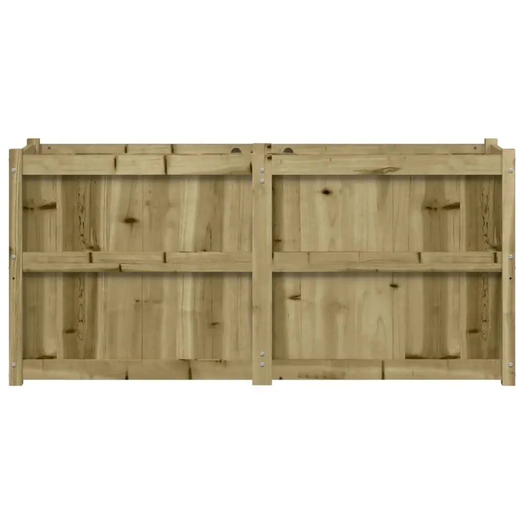 Wooden Planter Box Brown 150x50x70 cm Impregnated Pine Raised Bed Outdoor