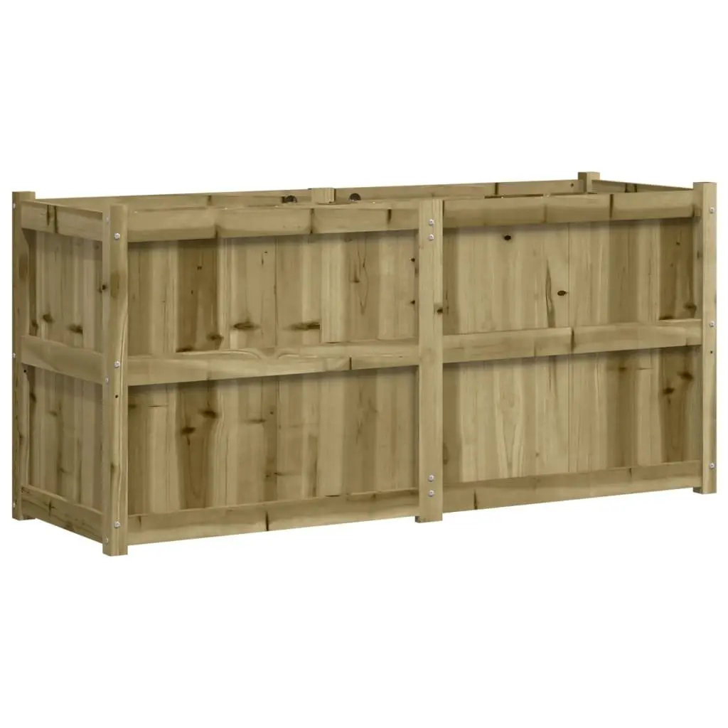Wooden Planter Box Brown 150x50x70 cm Impregnated Pine Raised Bed Outdoor