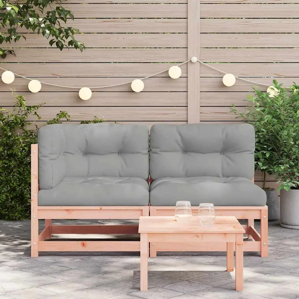 2-Seater Outdoor Garden Sofa with Cushions Solid Wood Patio Sectional Lounge