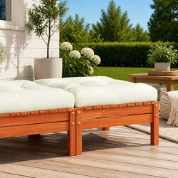 Garden Footstool with Cushion for Outdoor Spaces