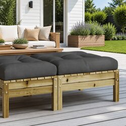 Outdoor Footstool with Cushion for Easy Use