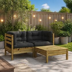 Compact and Comfortable 2-Seater Wooden Garden Sofa
