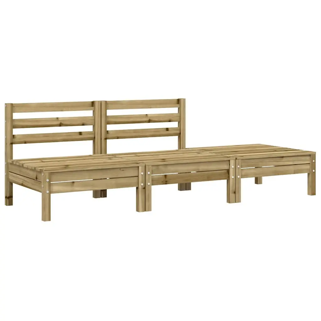 2-Seater Garden Sofa Brown with Cushions and Footstool Outdoor Patio Furniture
