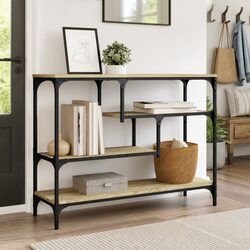 Console Table in Sonoma Oak Brown Finish