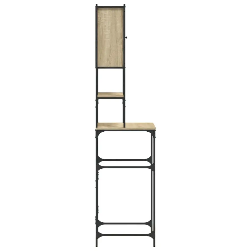 Washing Machine Cabinet Sonoma Oak Engineered Wood Bathroom Storage Organiser