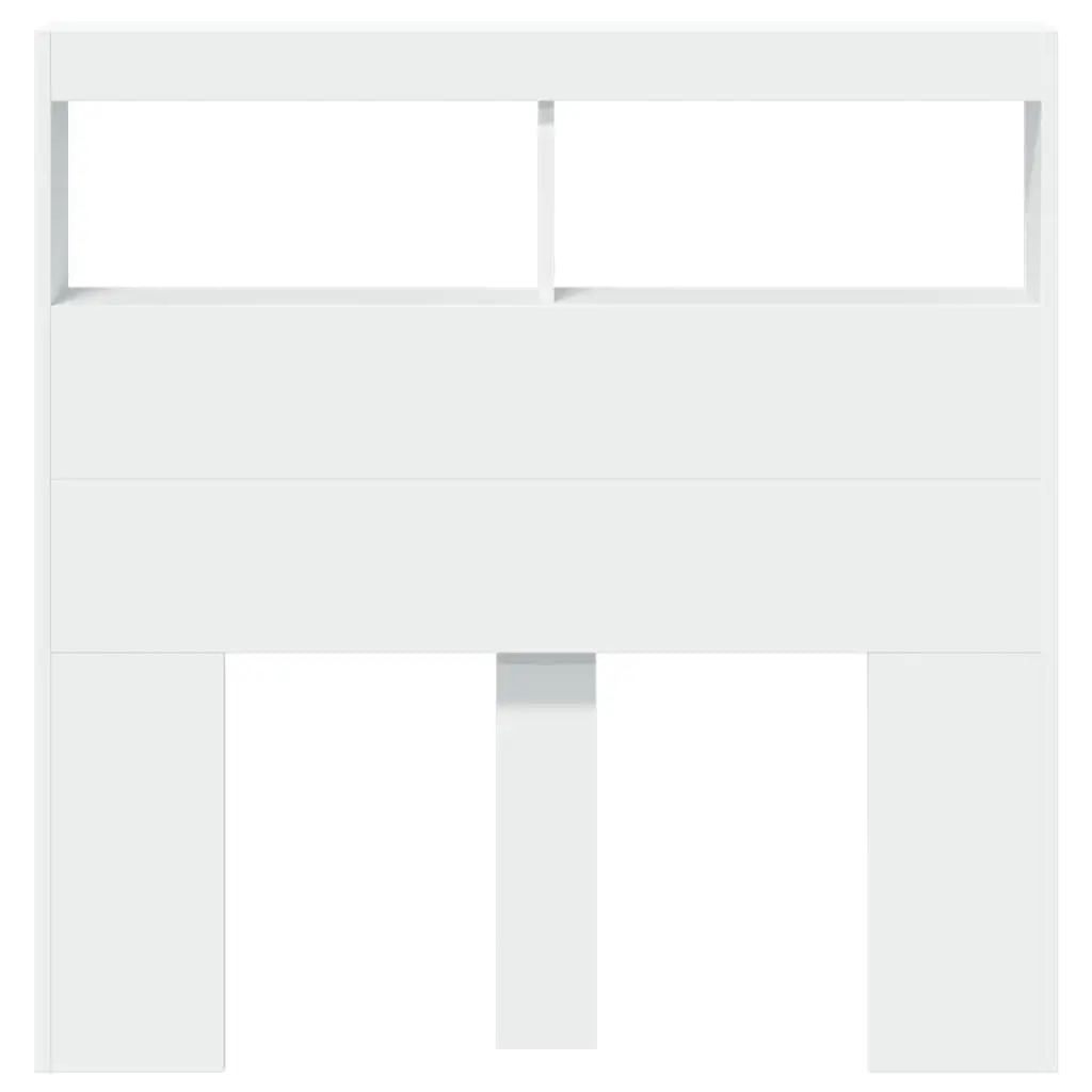 White Headboard Cabinet with RGB Lighting 100cm