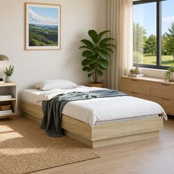 90x190 cm Bed Frame in Sonoma Oak—Quality You Can Trust