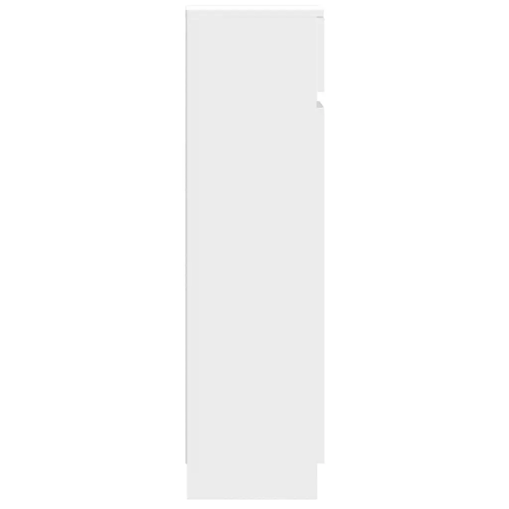 Shoe Cabinet White 100.5x28x100 cm Storage Organiser Cupboard with Drawer and Shelves