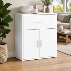 Sideboard White 60x31x70 cm Storage Cabinet Engineered Wood Furniture