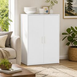 White Sideboard 60x31x84 cm for Storage