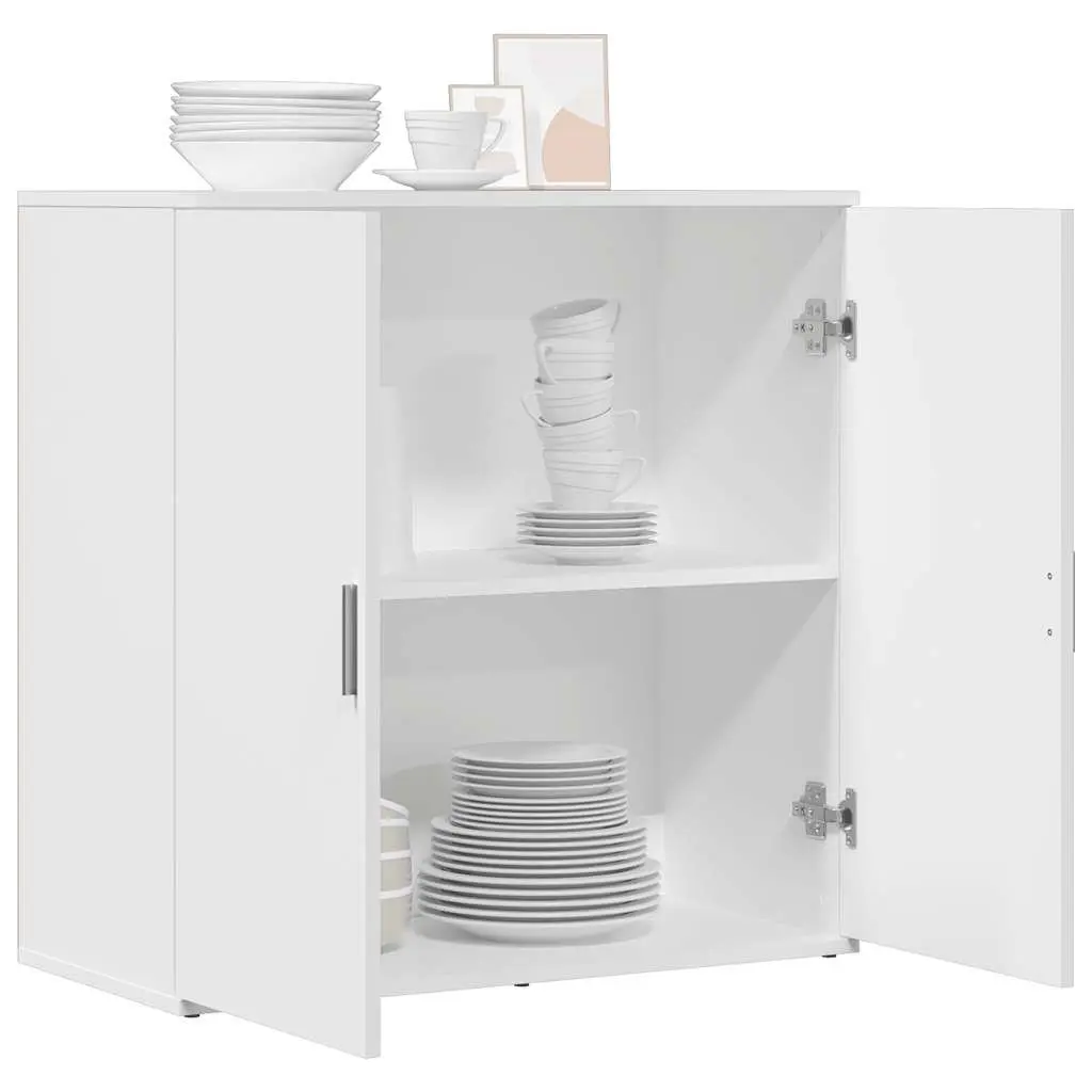 Sideboard White 79x38x80 cm Storage Cabinet Engineered Wood Furniture