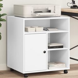 Compact and Mobile Printer Stand for Your Workspace